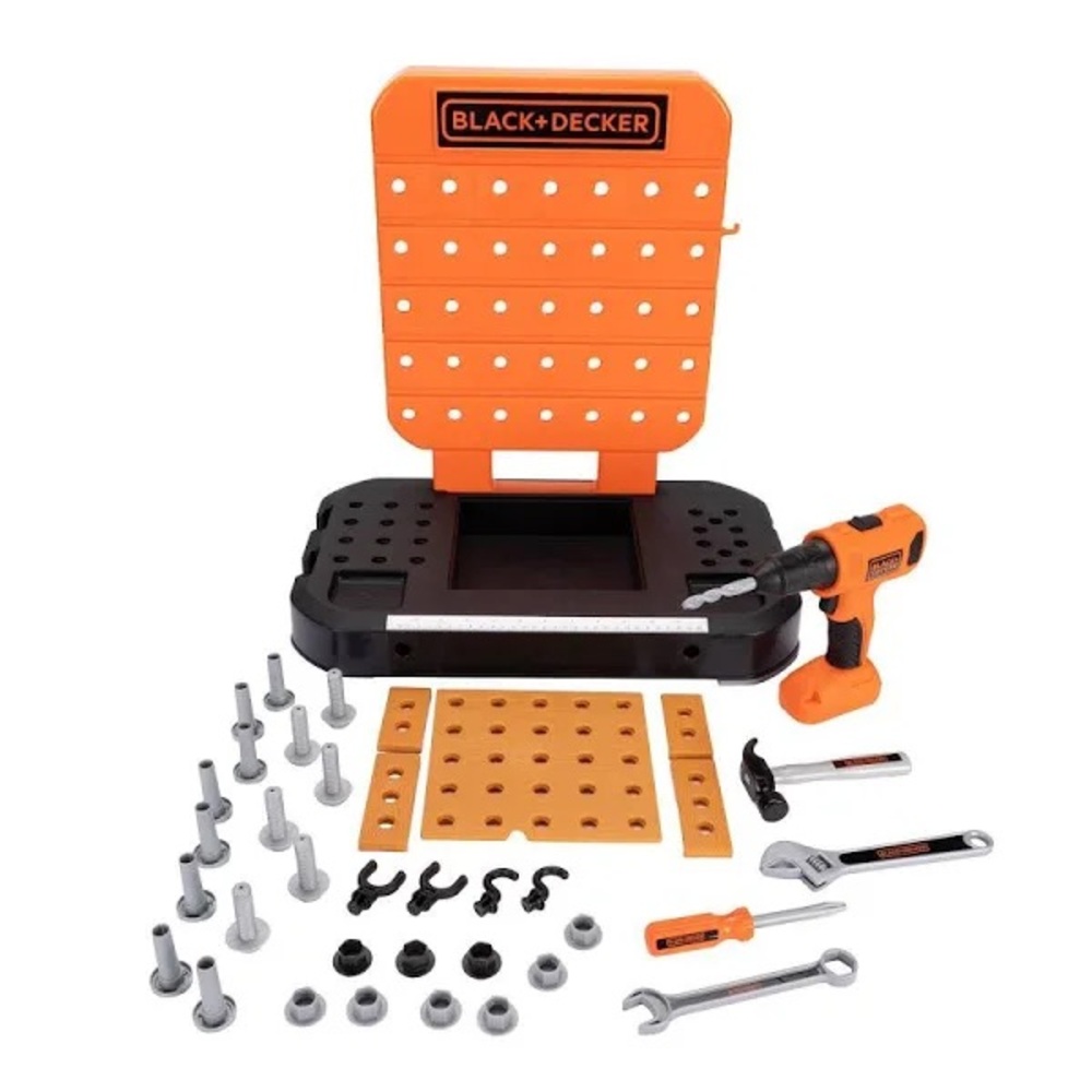 New Black & Decker 40 PC Portable Tool Set Junior Tabletop Workbench Tool Set D